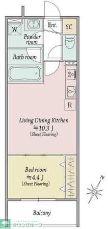 MOCXION扇の物件間取画像